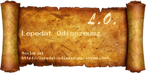 Lepedat Odisszeusz névjegykártya